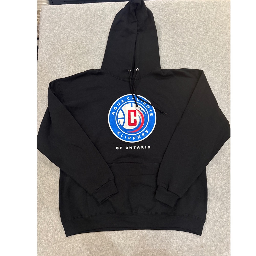 Jerzees Agua Caliente Clippers of Ontario Mens XL Black Logo Hoodie NWT